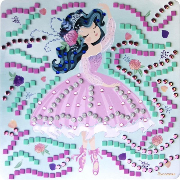 Jeu créatif - Mosaïques à coller - 3 tableaux princesses et danseuses - Dès 5 ans - Loisirs créatifs