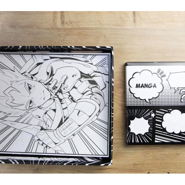 Manga - Coffret de 8 marqueurs + 10 papier layout Manga - Dès 10 ans - Sycomore