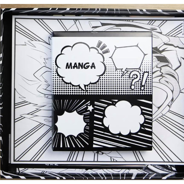 Manga - Coffret de 8 marqueurs + 10 papier layout Manga - Dès 10 ans - Sycomore