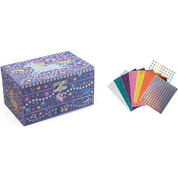 Boîte à musique - A décorer - Avec mosaïques et strass - Dès 5 ans - Sycomore