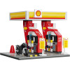 photo-Maquette - Station service Shell - 305 pièces + 1 moto incluse - 19,5x11cm - CaDA