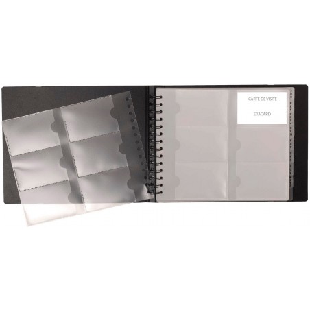 Porte Cartes De Visite Détachable Exacard Exactive 240 Cartes - 20X25Cm - Exacompta | à seulement 19,95 €
