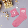 Chaussettes - Femme - Rose avec paillettes - Copine d'amour - Taille 36/42 - Humour - Cadeau