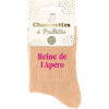 photo-Chaussettes - Femme - Orange avec paillettes - Reine de l'apéro - Taille 36/42 - Humour - Cadeau
