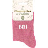photo-Chaussettes - Femme - Rose avec paillettes - BDH - Taille 36/42 - Humour - Cadeau