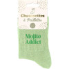 photo-Chaussettes - Femme - Vert avec paillettes - Mojito Addict - Taille 36/42 - Humour - Cadeau