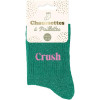 photo-Chaussettes - Femme - Vert avec paillettes - Crush - Taille 36/42 - Humour - Cadeau