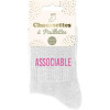 photo-Chaussettes - Femme - Gris avec paillettes - Associable - Taille 36/42 - Humour - Cadeau