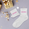 Chaussettes - Femme - Gris avec paillettes - Associable - Taille 36/42 - Humour - Cadeau