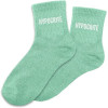 photo-Chaussettes - Femme - Vert avec paillettes - Hypocrite - Taille 36/42 - Humour - Cadeau
