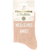 photo-Chaussettes - Femme - Orange avec paillettes - Meilleures amies - Taille 36/42 - Humour - Cadeau