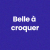 Chaussettes - Femme - Bleu avec paillettes - Belle à croquer - Taille 36/42 - Humour - Cadeau