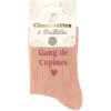 photo-Chaussettes - Femme - Orange avec paillettes - Gang de copines - Taille 36/42 - Humour - Cadeau