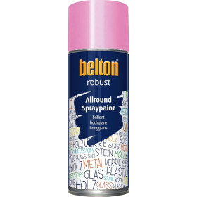 photo-Bombe de peinture - Rose pastel - Brillant - Couvrant et résistant - Belton - Robust - 400ml