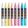 Feutres - POSCA - PC-1M - Pointe ronde fine - 8 couleurs pastel - Tous supports