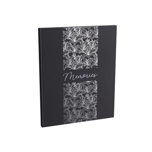 Livre d'or - 27x22cm - Grand format - Couverture rigide noir - 100 pages blanches - Exacompta