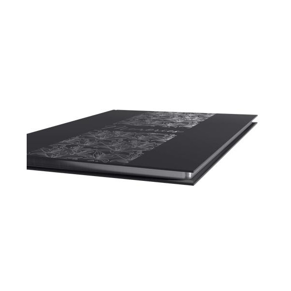 Livre d'or - 27x22cm - Grand format - Couverture rigide noir - 100 pages blanches - Exacompta