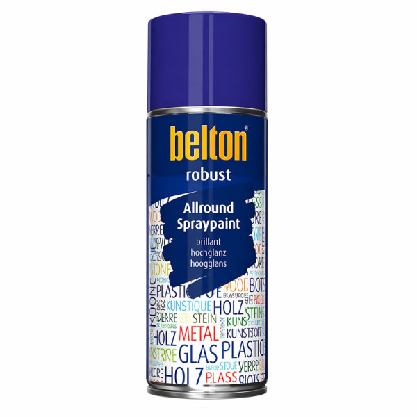 photo-Bombe de peinture - Lila velours - Brillant - Couvrant et résistant - Belton - Robust - 400ml