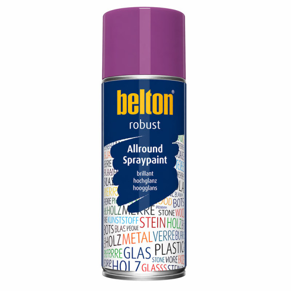photo-Bombe de peinture - Violet de sécurité - RAL 4008 - Brillant - Couvrant et résistant - Belton - Robust - 400ml