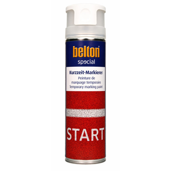 photo-Bombe de peinture - Marquage - Chantier - Blanc - Valve 360° - Belton - 500ml