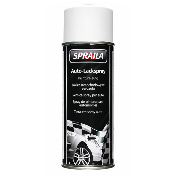 photo-Bombe de peinture - Blanc - Brillant - Idéal laquage de pièces auto - Spraila - 400ml
