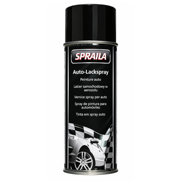 photo-Bombe de peinture - Noir - Brillant - Idéal laquage de pièces auto - Spraila - 400ml