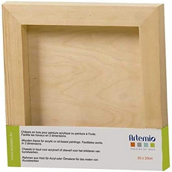 Tableau en bois - A décorer et personnaliser - 20x20x2cm - Loisirs créatifs