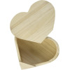Boîte cœur en bois - A décorer et personnaliser - 15x13x4cm - Loisirs créatifs
