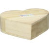 Boîte cœur en bois - A décorer et personnaliser - 15x13x4cm - Loisirs créatifs