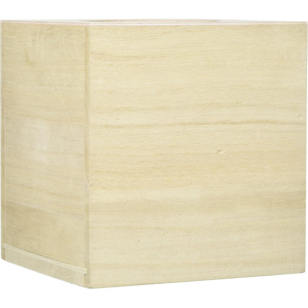 Boîte à mouchoirs en bois - A décorer et personnaliser - 14x14x12cm - Loisirs créatifs