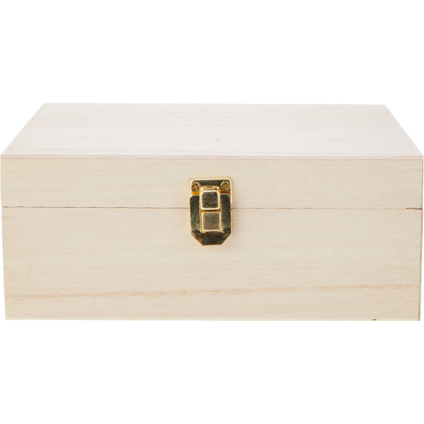 Boîte à thé en bois - A décorer et personnaliser - 20x14x8cm - Loisirs créatifs