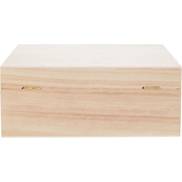 Boîte à thé en bois - A décorer et personnaliser - 20x14x8cm - Loisirs créatifs