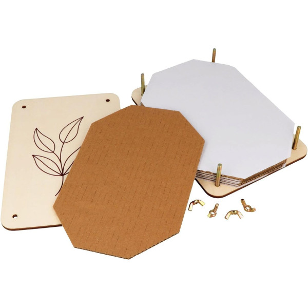 Herbier en bois - A décorer et personnaliser - 21x14,5x4,5cm - Loisirs créatifs