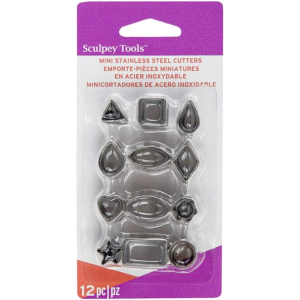 photo-Emporte-pièces miniatures - Pour pâte Fimo, Cernit et Sculpey - 12 formes