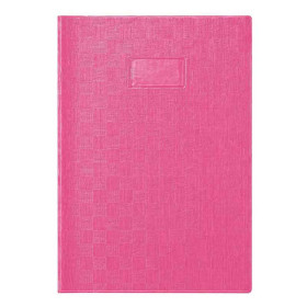 phto-Protège-cahier - Rose - A4 - 21x29,7cm - Plastique souple - Porte-étiquette