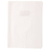 photo-Protège-cahier - Blanc - 24x32cm - Grand cahier - Plastique souple - Porte-étiquette