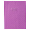 photo-Protège-cahier - Violet - 24x32cm - Grand cahier - Plastique souple - Porte-étiquette