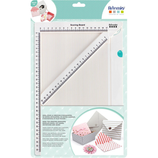 photo-Plateau de traçage - Tablette de pliage - 34,5x23cm - Idéal enveloppes, invitations - Artemio