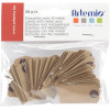 photo-Etiquettes américaines - Kraft + fil métal - 2x4cm - 50 pièces - Cadeaux - Loisirs créatifs