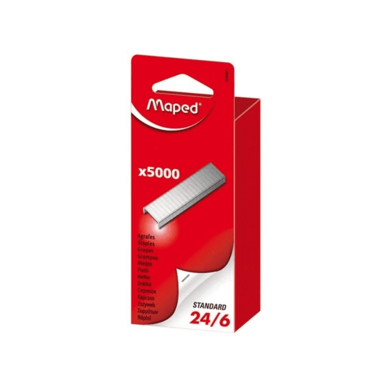 Boîte de 5000 agrafes standard 24/6 - Maped