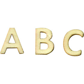 Lettres de l'alphabet en bois - 13mm - 6 fois chaque lettres - Loisirs créatifs