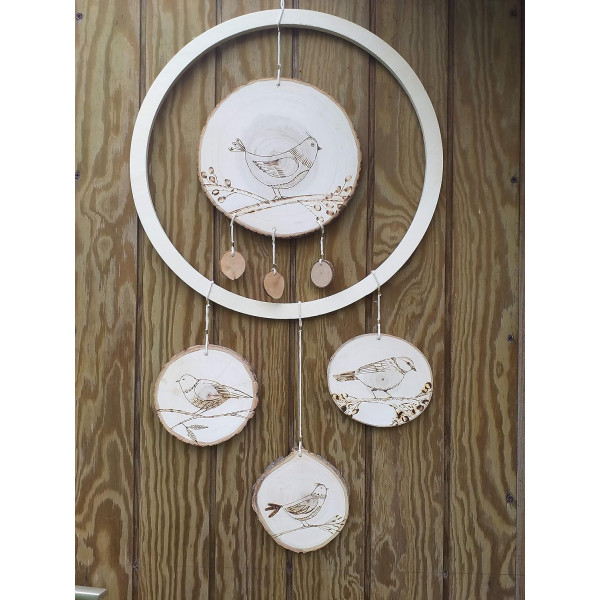 Disques de bois - Rondins - 17 à 20 cm - A décorer - 2 pièces - Loisirs créatifs - Artemio