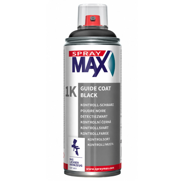 photo-Guide de ponçage - Noir - Ponçage facile - Peintures, mastics, apprêts - SprayMax - 400ml