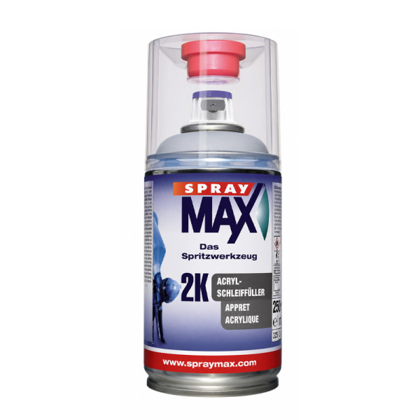 photo-Apprêt - Primaire d'accroche acrylique - Gris moyen - SprayMax 2K - 250ml