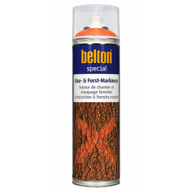 photo-Bombe de peinture - Marquage - Orange signalisation - Chantiers, forêts, sols - Belton Special - 500ml