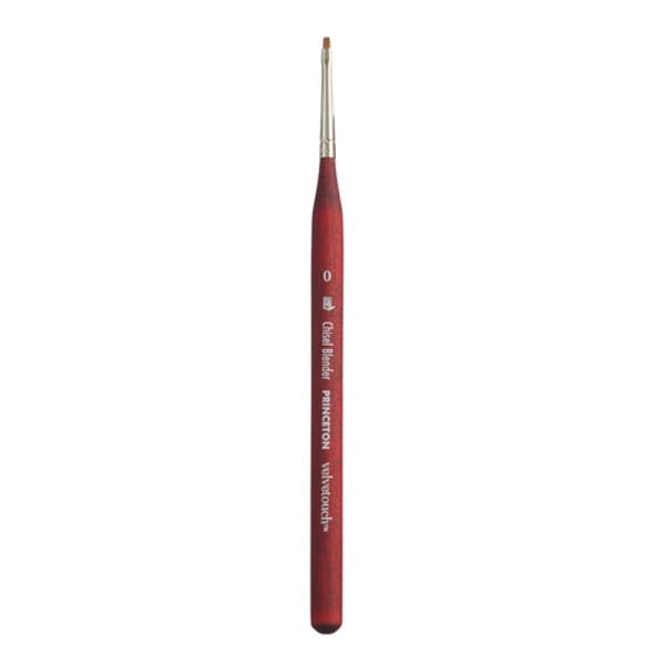 photo-Pinceau - Mini brosse à ombrer plat court - Toutes techniques - N°0 - Synthétique - Princeton - Velvetouch - Série 3950CB