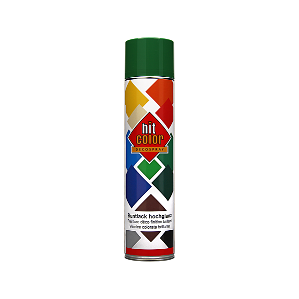 photo-Bombe de peinture - Vert émeraude - RAL 6001 - Brillant - Décoration - Tous supports - Hit Color - 600ml