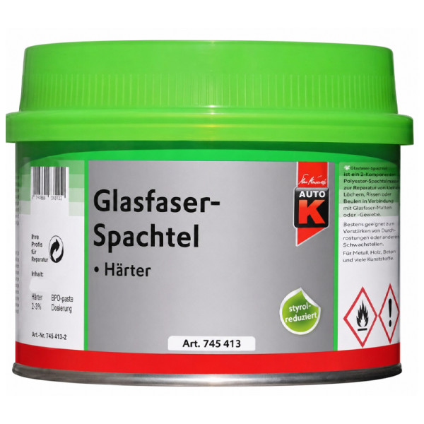 photo-Mastic - Fibre de verre - Polyester bi-composant - Durcisseur inclus - Auto-K - 1Kg