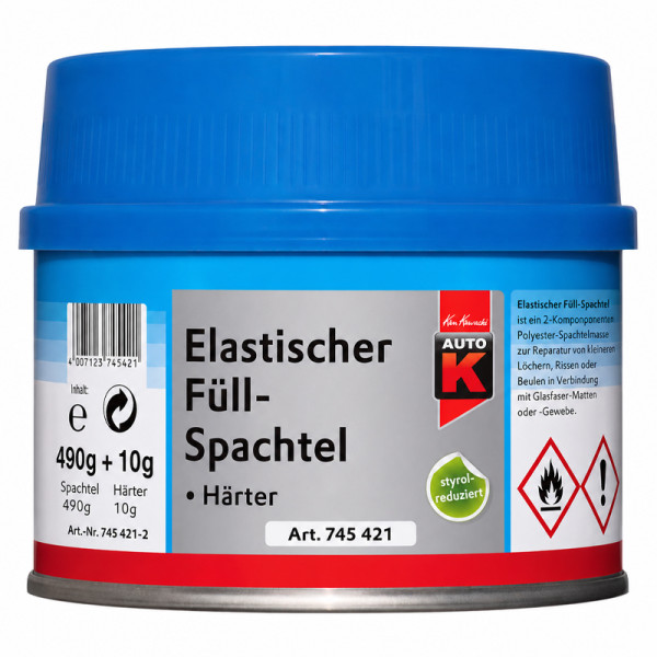 photo-Mastic de remplissage élastique - Bi-composant - Durcisseur inclus - Auto-K - 500g