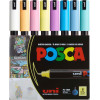 photo-Feutres - POSCA - PC-1MR - Pointe extra-fine - 8 couleurs pastel - Tous supports